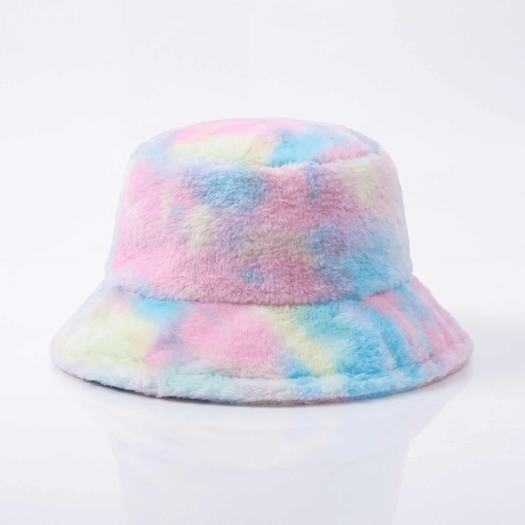 Adjustable Fluffy Tie Dye Bucket Hat - Rave Essentials Co.