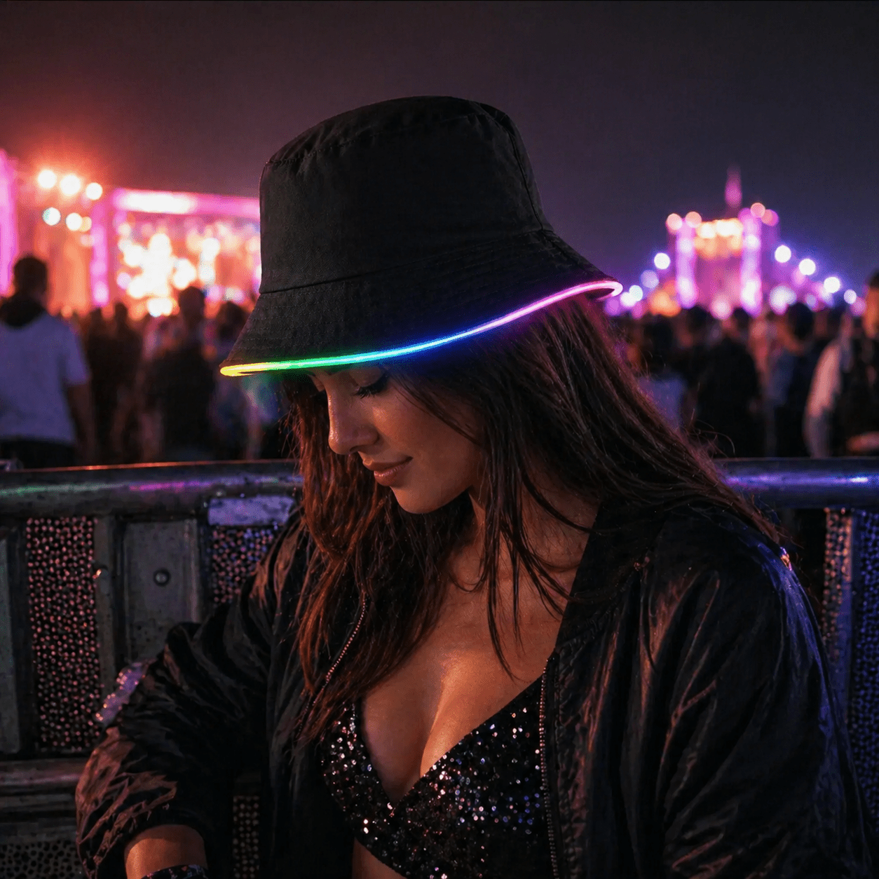 Brim LED Glow Color Changing Bucket Hat - Rave Essentials Co.