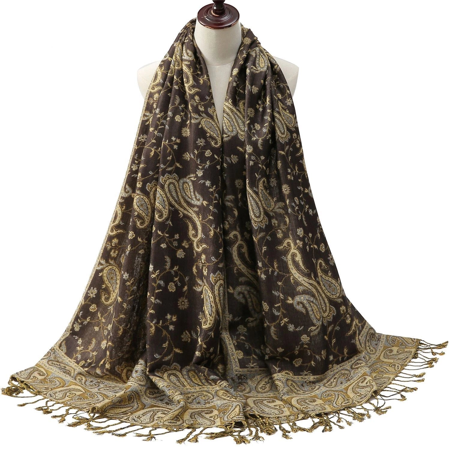 Deluxe Lightweight Paisley Pashmina - Rave Essentials Co.