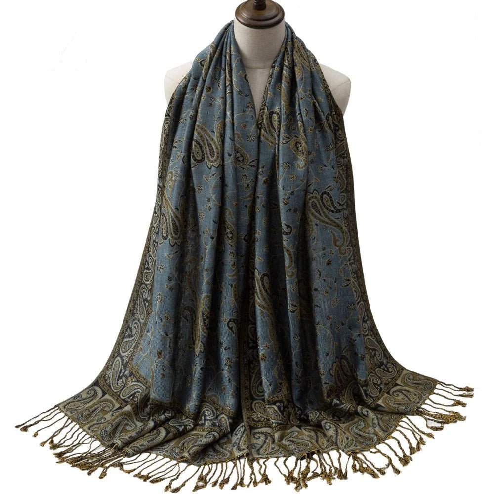 Deluxe Lightweight Paisley Pashmina - Rave Essentials Co.