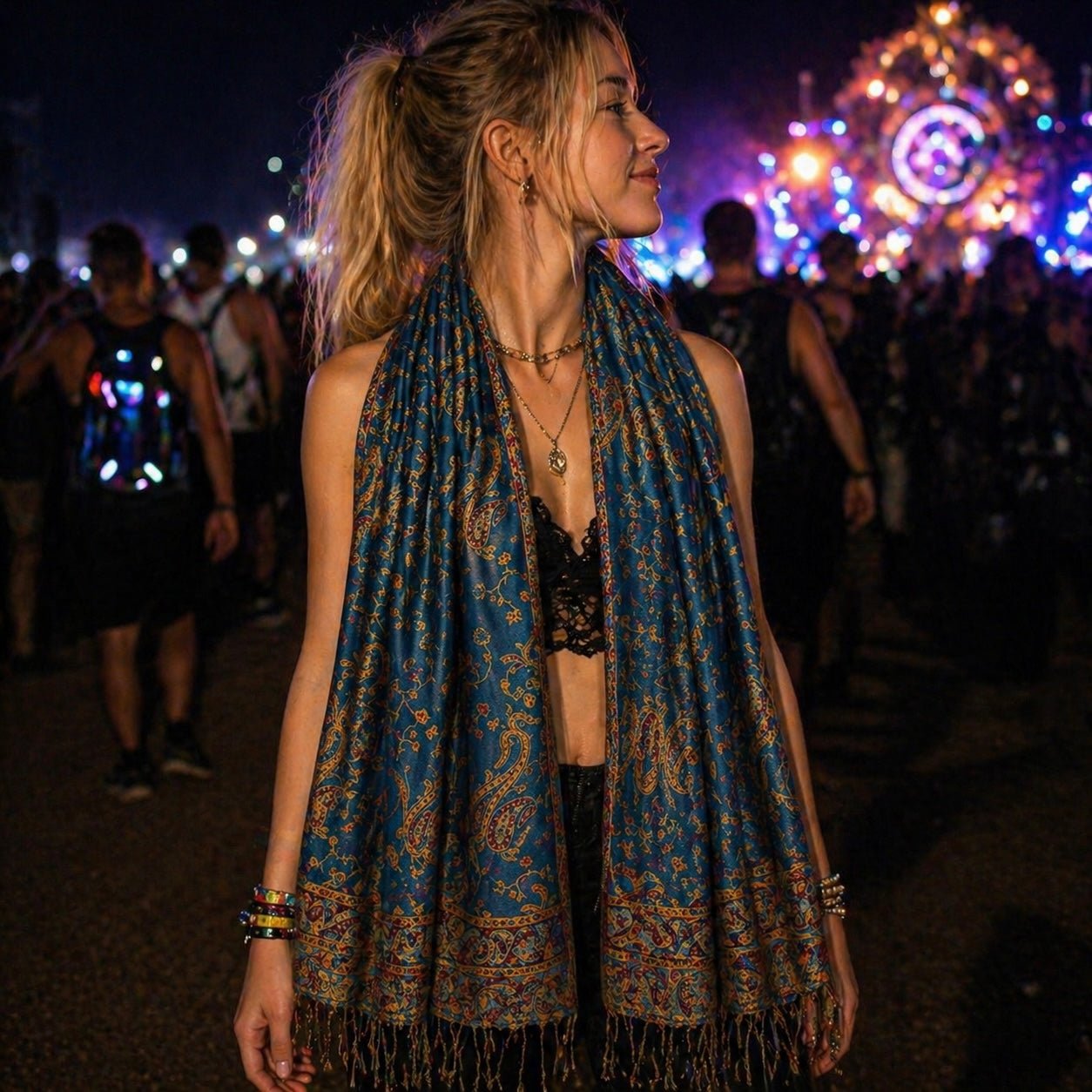 Deluxe Lightweight Paisley Pashmina - Rave Essentials Co.