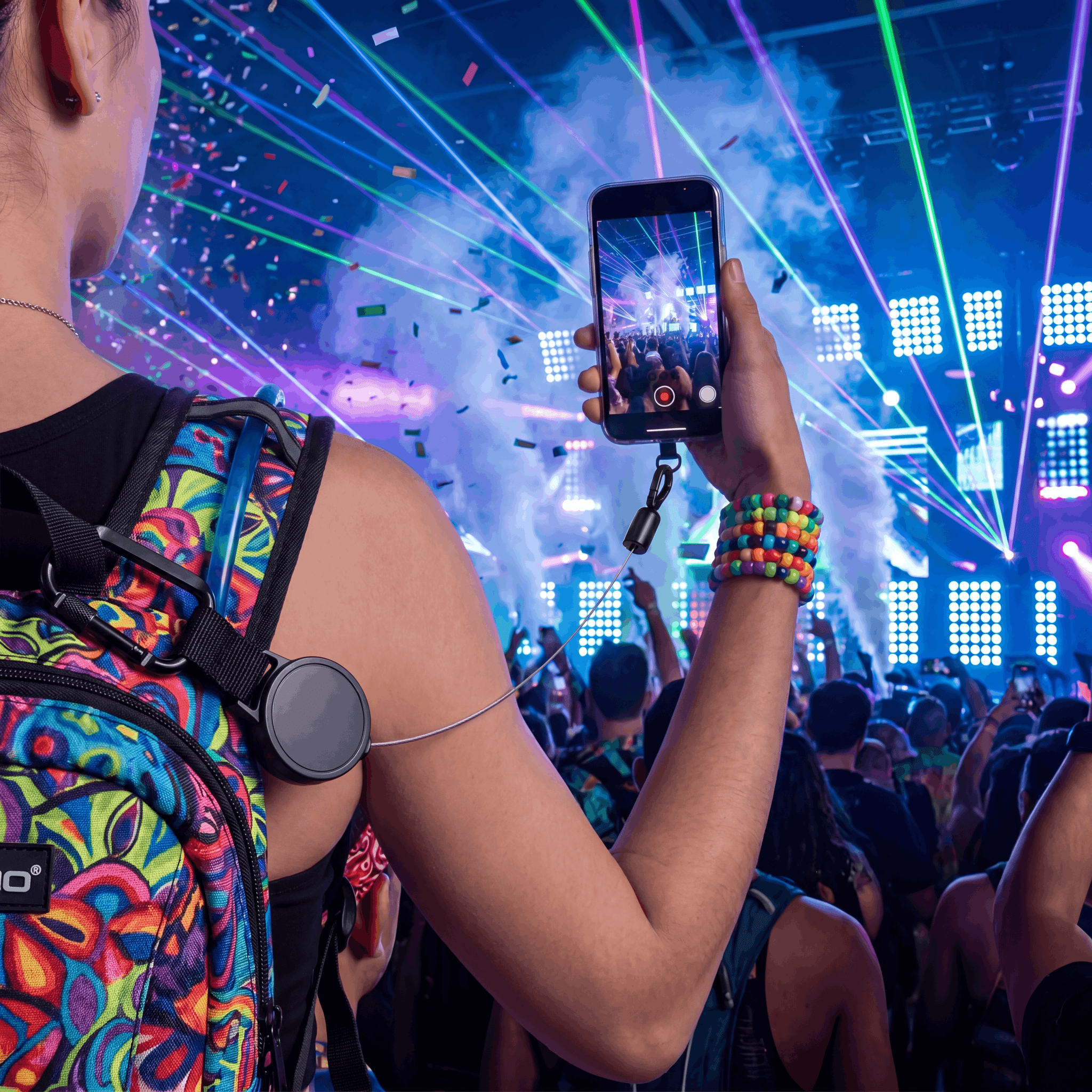 Essential Anti - Theft Phone Tether - Rave Essentials Co.