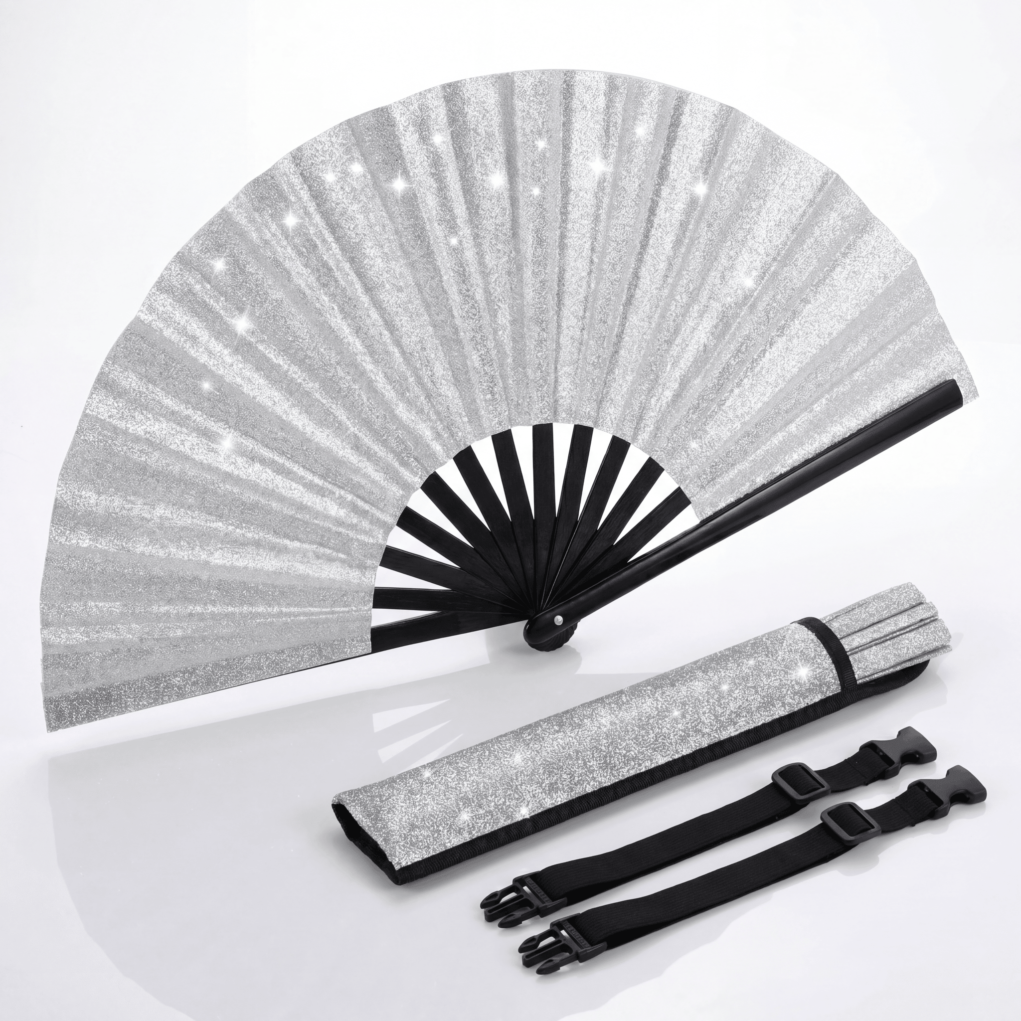 Glitter Rave Folding Fan & Holster - Rave Essentials Co.