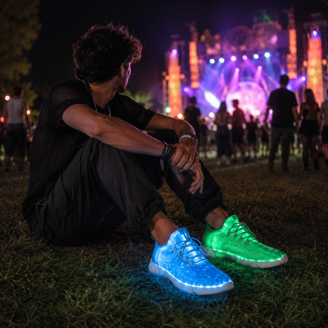 LED Fiber Optic Rave Shoes - Rave Essentials Co.