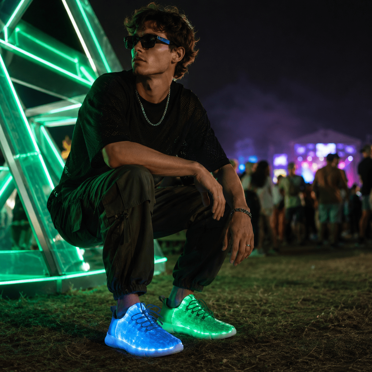 LED Fiber Optic Rave Shoes - Rave Essentials Co.