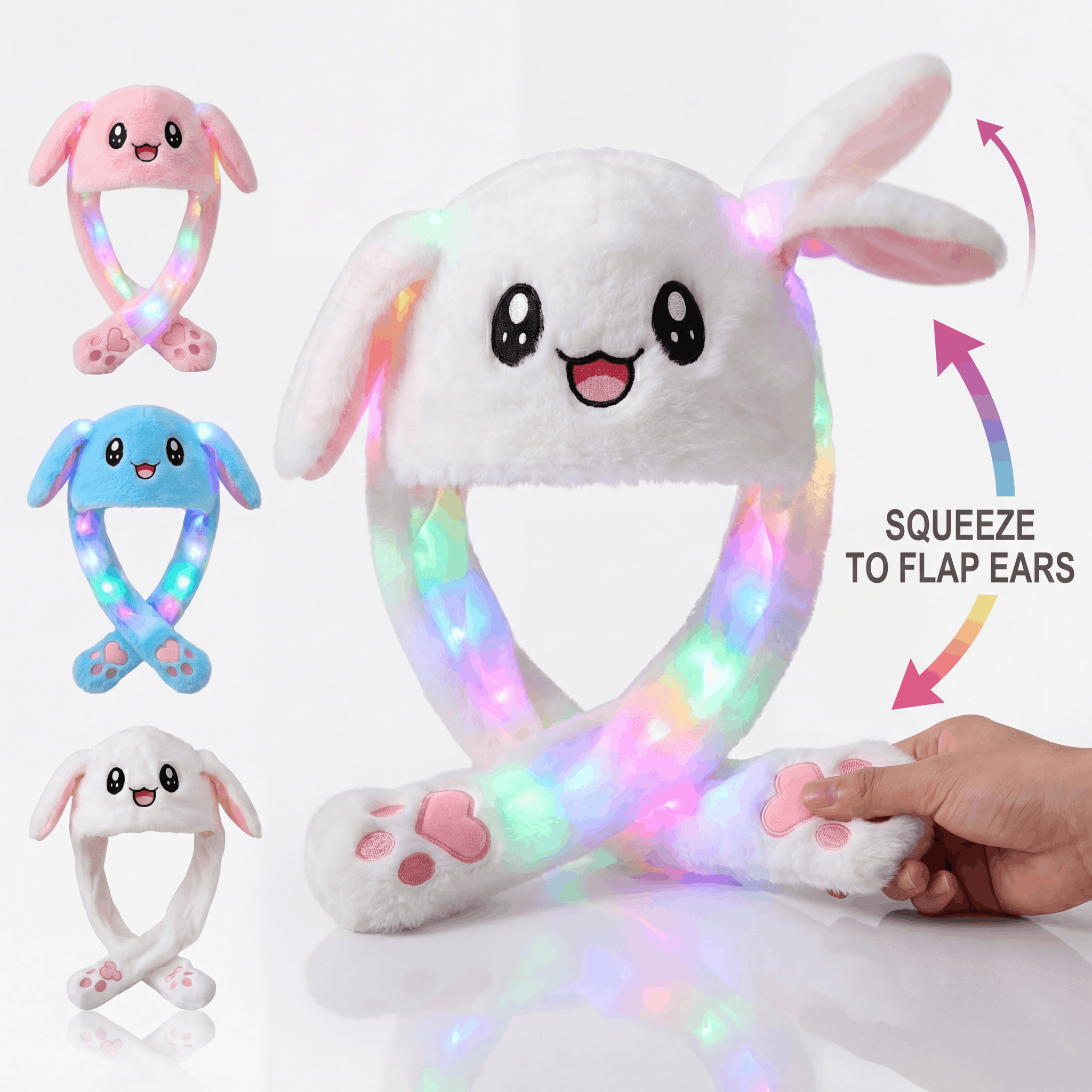 LED Flapping Animal Hat - Moving & Raisable Ears - Rave Essentials Co.