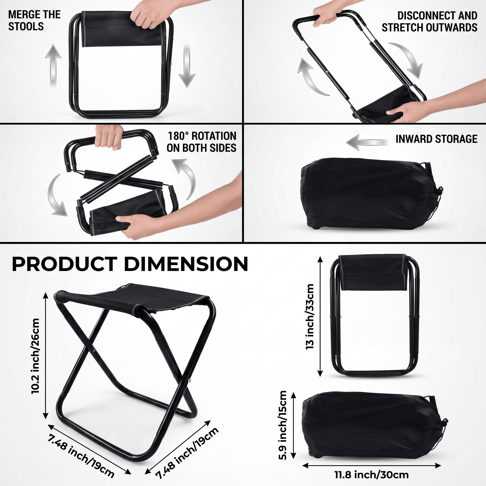 Pocket Portable Folding Rest Chair - Rave Essentials Co.