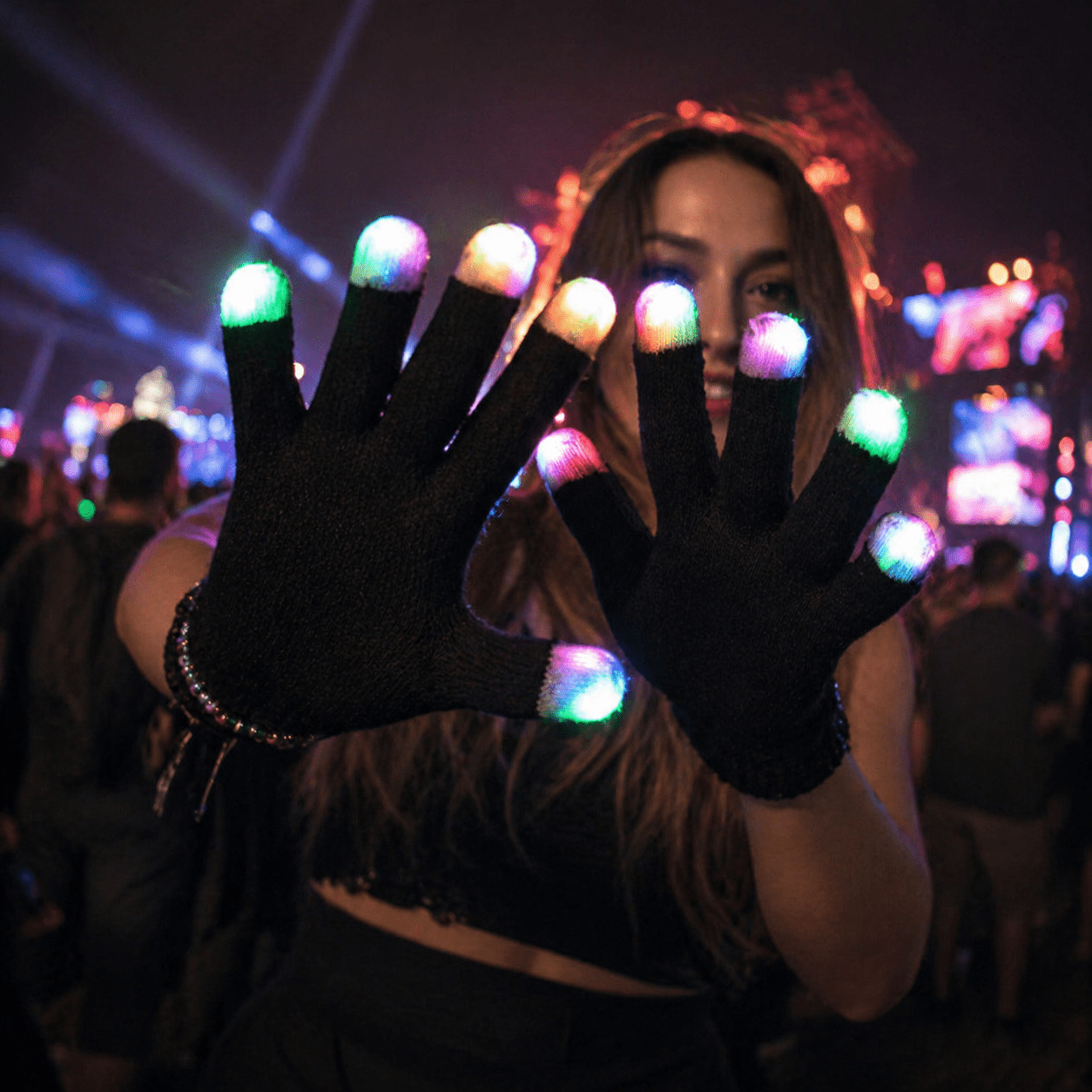 Premium LED Light Show Gloves - Rave Essentials Co.