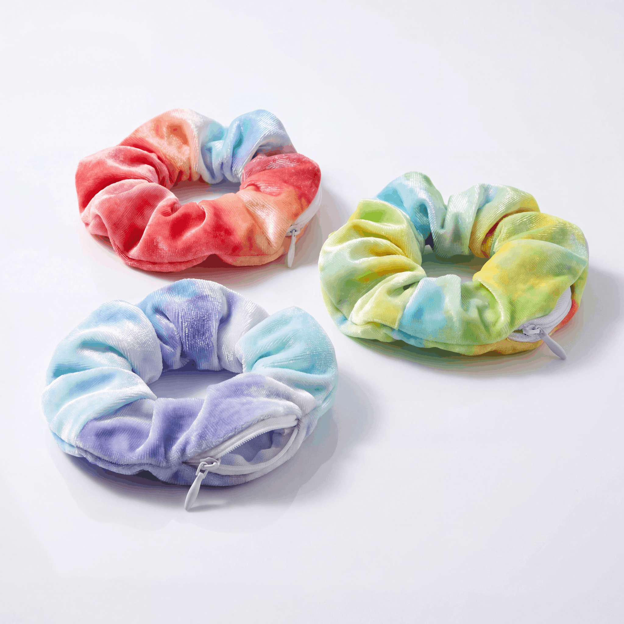 Secret Stash Compartment Scrunchies (3 Pack) - Rave Essentials Co.