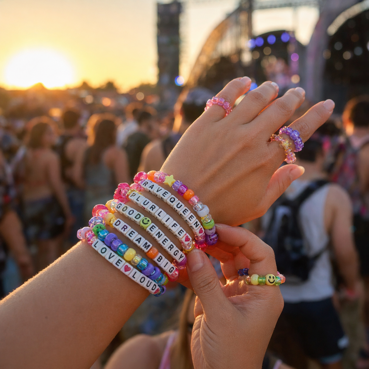 1000pc Kandi Bracelet Making Kit - Rave Essentials Co.