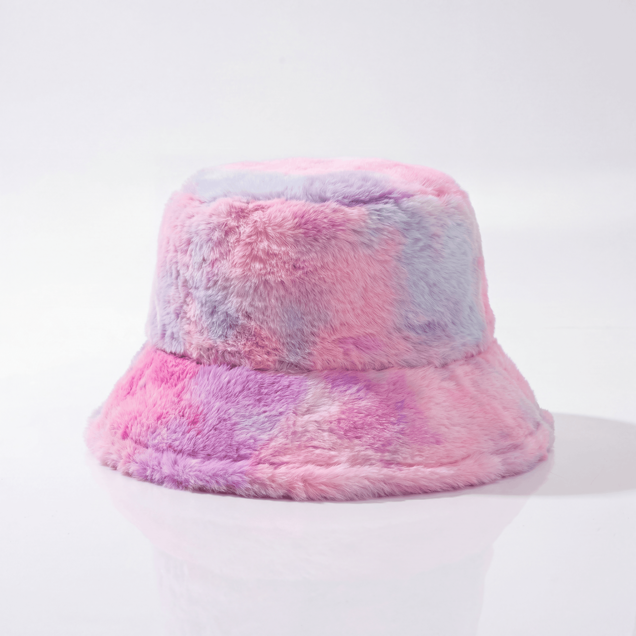Adjustable Fluffy Tie Dye Bucket Hat - Rave Essentials Co.