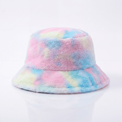 Adjustable Fluffy Tie Dye Bucket Hat - Rave Essentials Co.