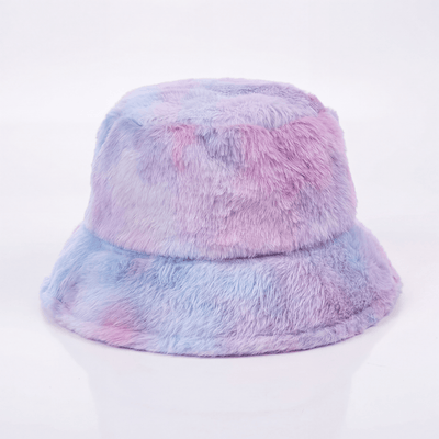 Adjustable Fluffy Tie Dye Bucket Hat - Rave Essentials Co.