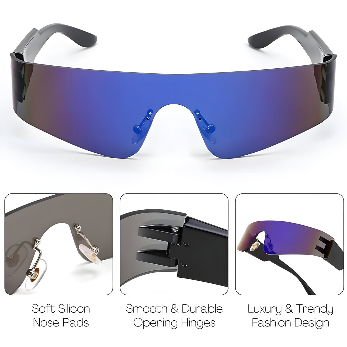 Cyberpunk Futuristic Raver Sunglasses – Rave Essentials Co.
