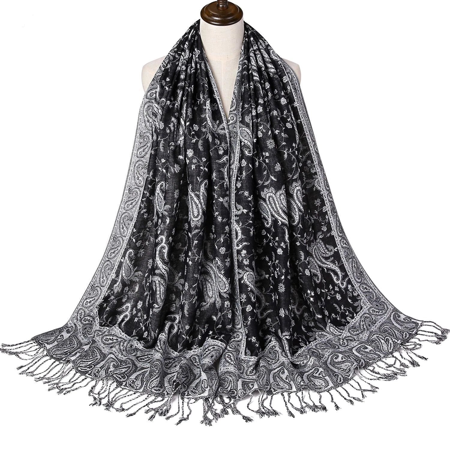 Deluxe Lightweight Paisley Pashmina - Rave Essentials Co.
