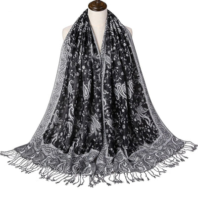 Deluxe Lightweight Paisley Pashmina - Rave Essentials Co.