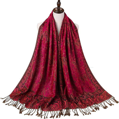 Deluxe Lightweight Paisley Pashmina - Rave Essentials Co.