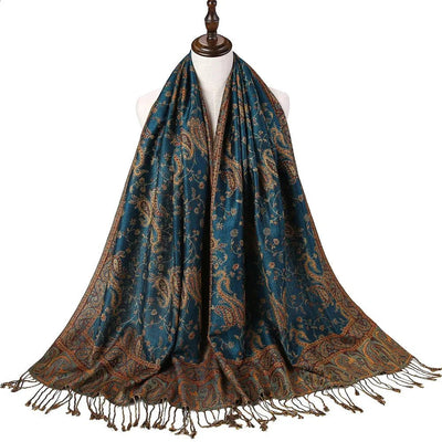 Deluxe Lightweight Paisley Pashmina - Rave Essentials Co.