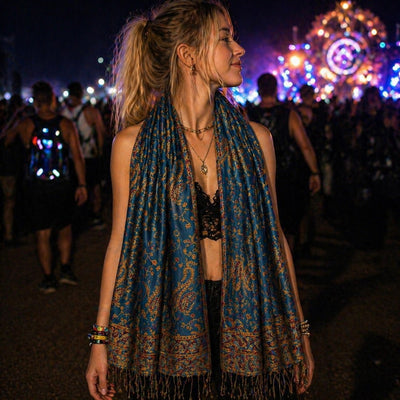 Deluxe Lightweight Paisley Pashmina - Rave Essentials Co.
