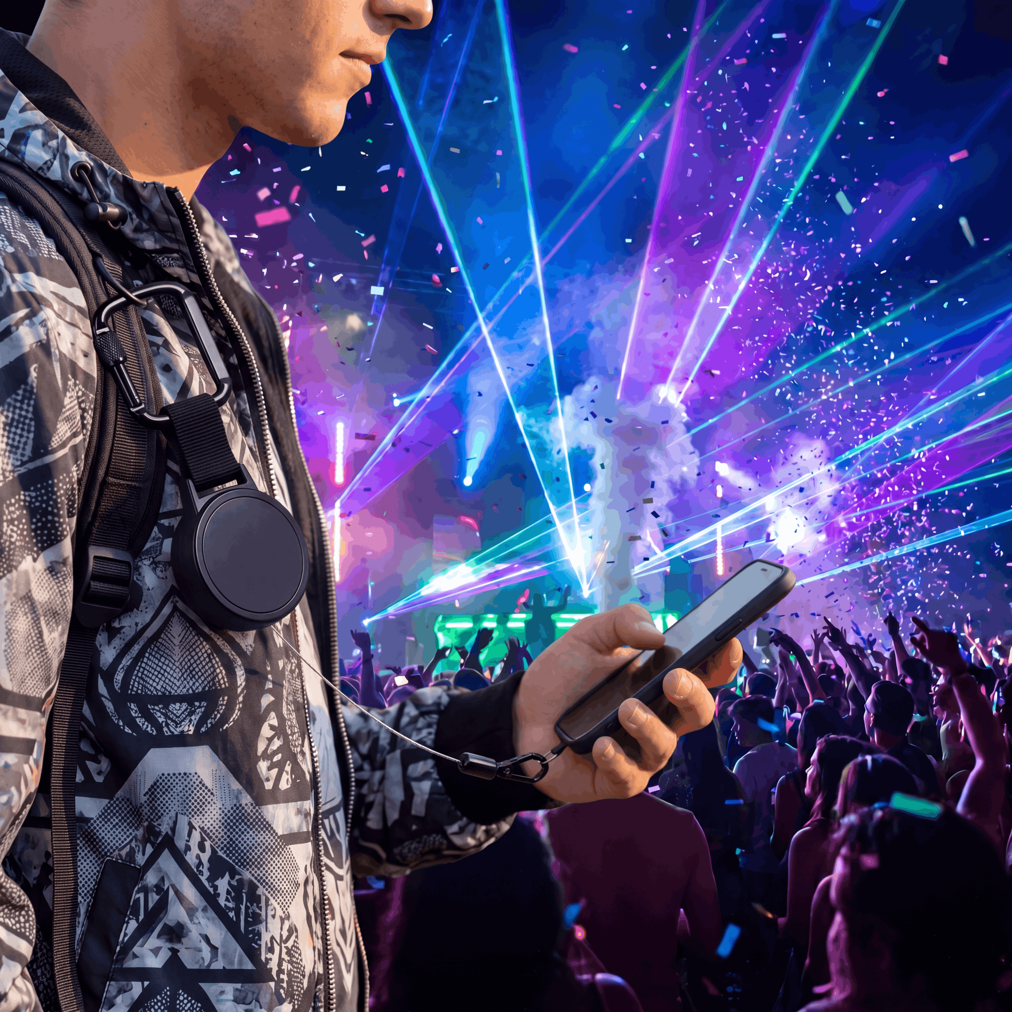 Essential Anti - Theft Phone Tether - Rave Essentials Co.