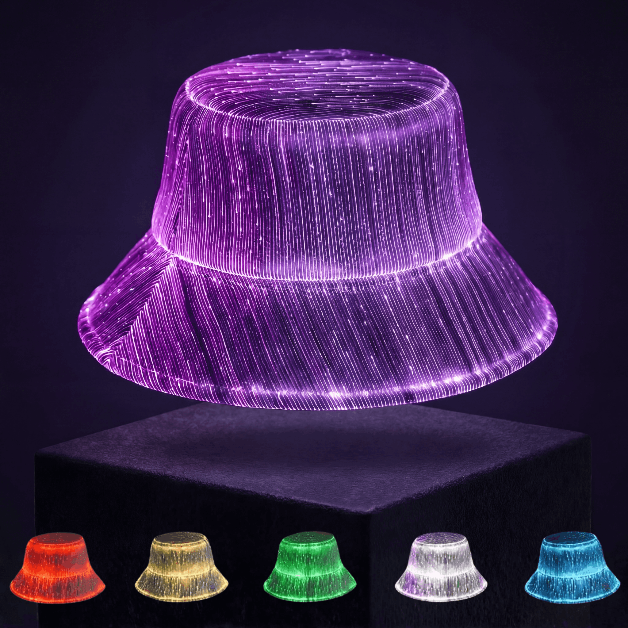 Full Color Changing LED Bucket Hat - Rave Essentials Co.