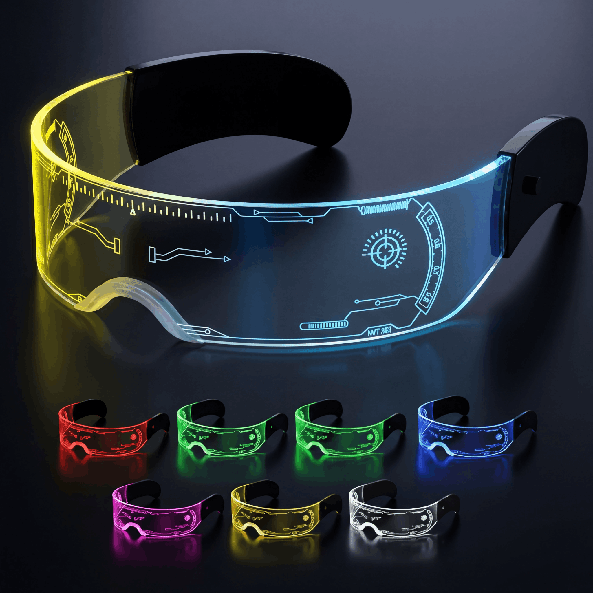 Futuristic LED Visor Glasses - Rave Essentials Co.