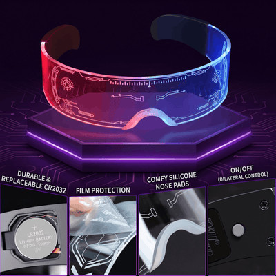 Futuristic LED Visor Glasses - Rave Essentials Co.