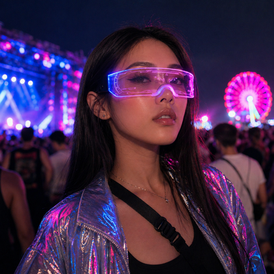 Futuristic LED Visor Glasses - Rave Essentials Co.
