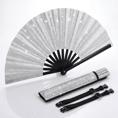 Glitter Rave Folding Fan & Holster - Rave Essentials Co.
