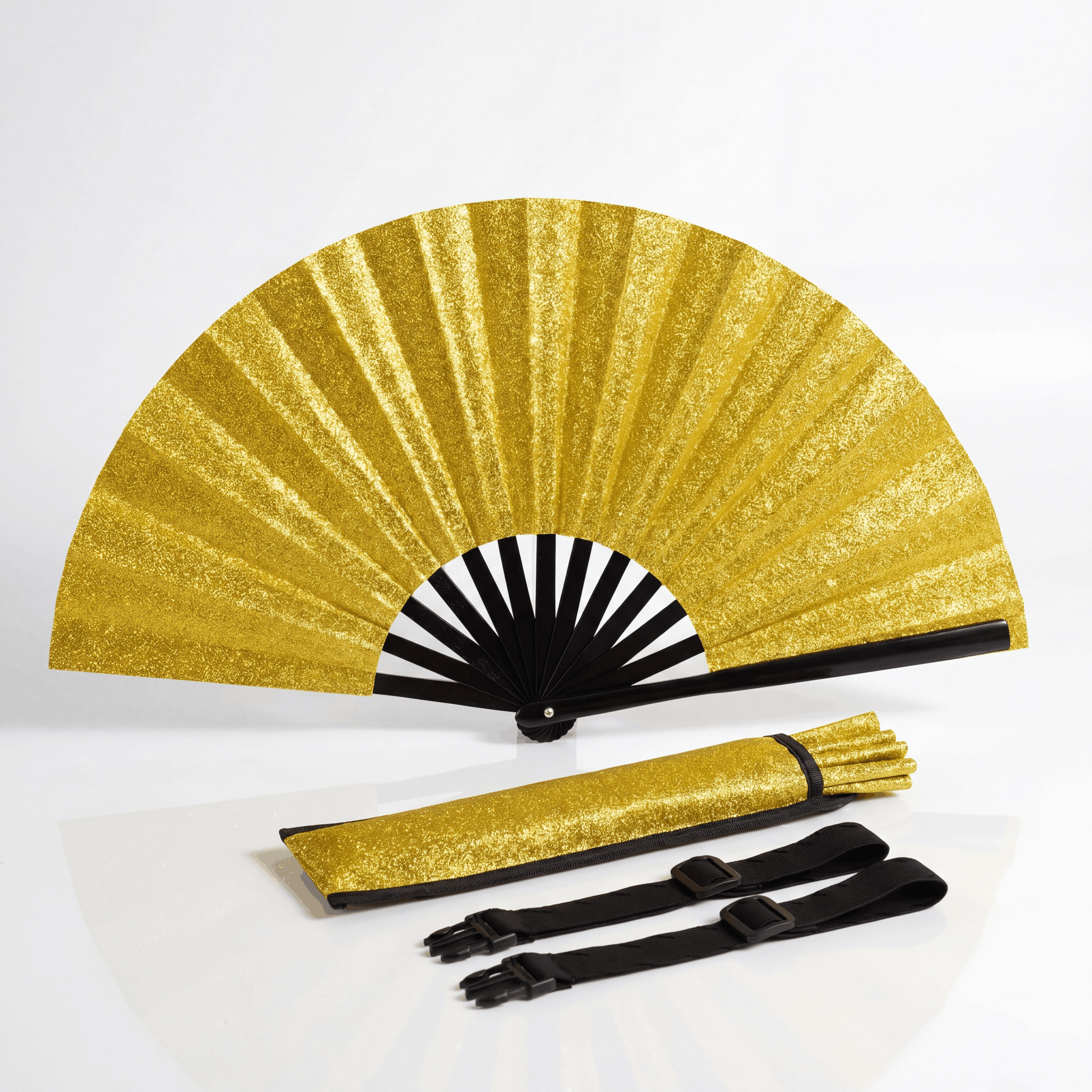 Glitter Rave Folding Fan & Holster - Rave Essentials Co.