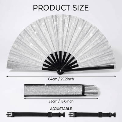 Glitter Rave Folding Fan & Holster - Rave Essentials Co.