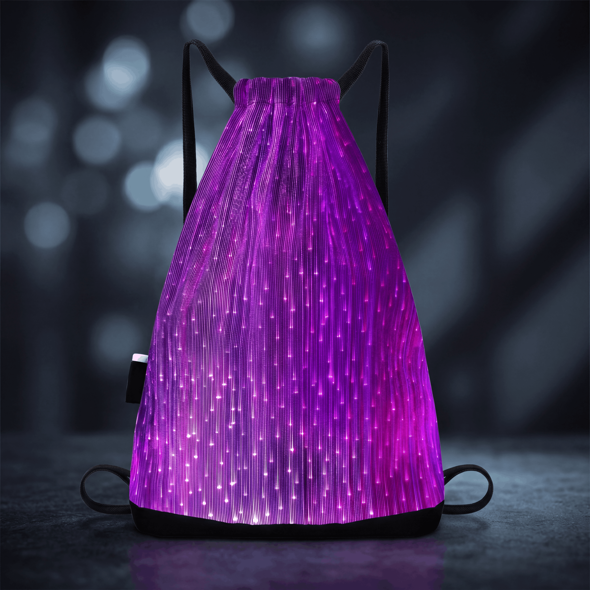 LED Fiber Optic Drawstring Bag - Rave Essentials Co.