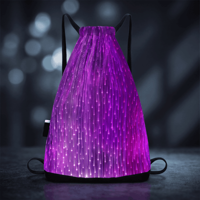 LED Fiber Optic Drawstring Bag - Rave Essentials Co.