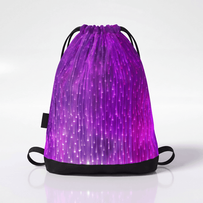LED Fiber Optic Drawstring Bag - Rave Essentials Co.