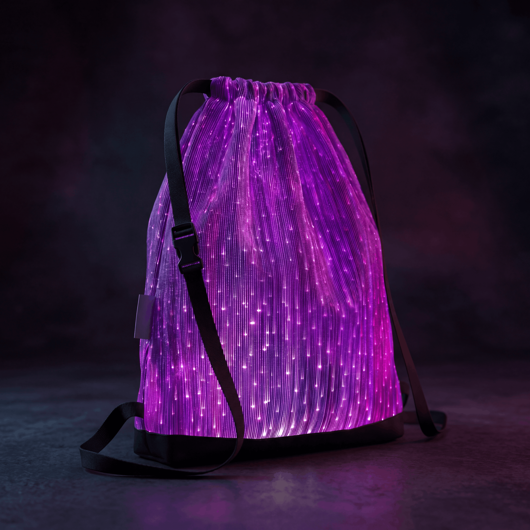 LED Fiber Optic Drawstring Bag - Rave Essentials Co.