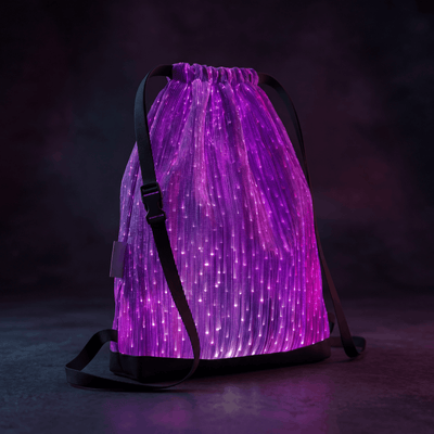 LED Fiber Optic Drawstring Bag - Rave Essentials Co.