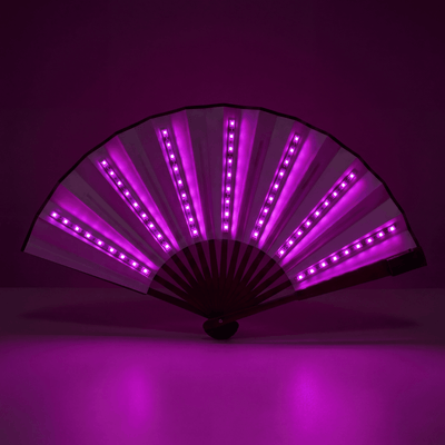 Lightweight Single Color LED Rave Fan - Rave Essentials Co.