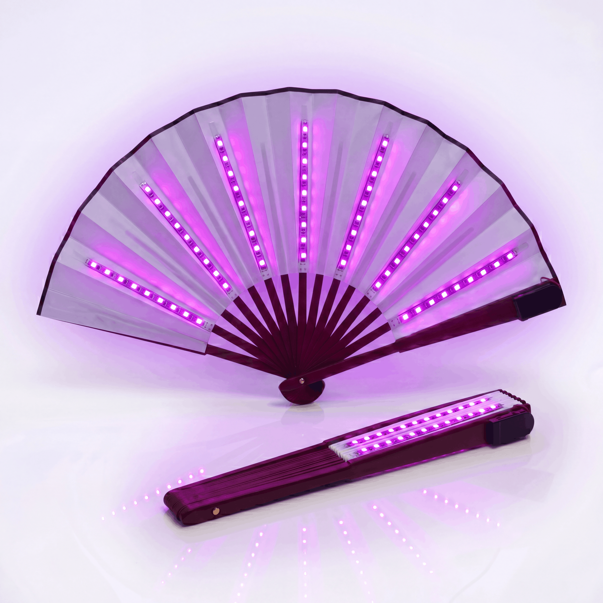 Lightweight Single Color LED Rave Fan - Rave Essentials Co.