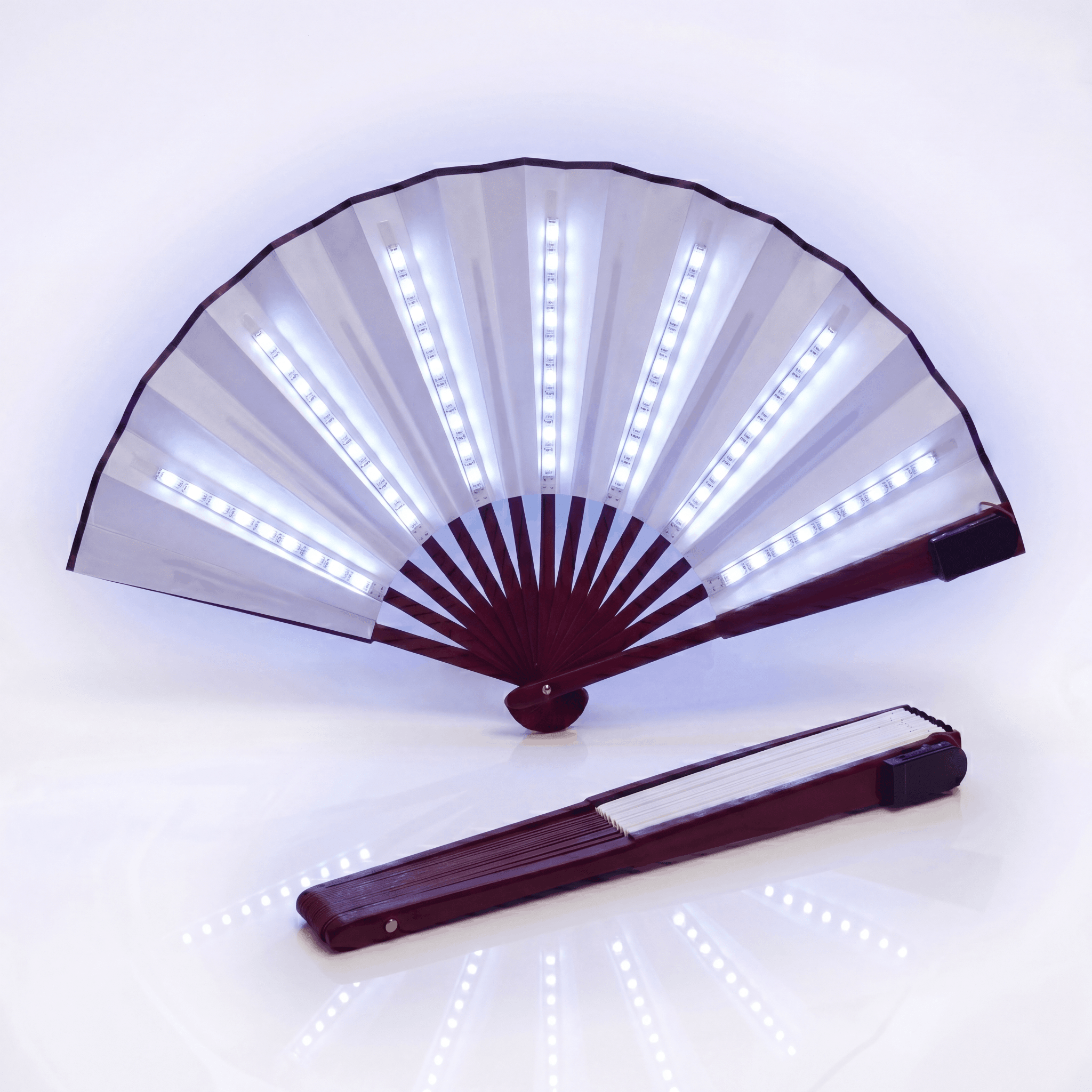 Lightweight Single Color LED Rave Fan - Rave Essentials Co.