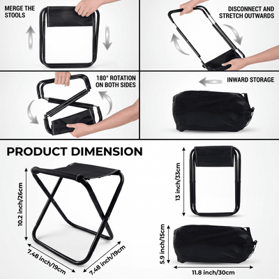 Pocket Portable Folding Rest Chair - Rave Essentials Co.