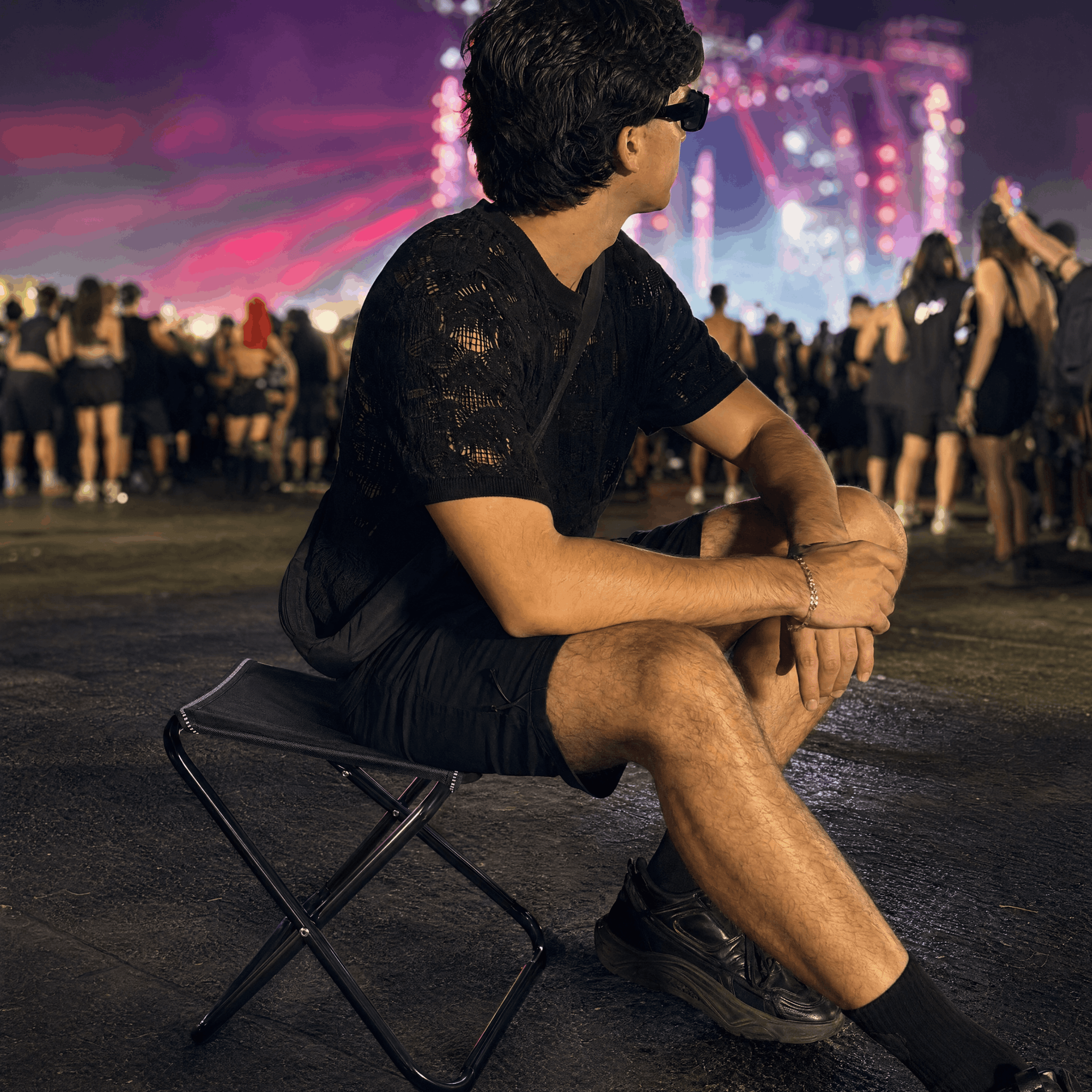 Pocket Portable Folding Rest Chair - Rave Essentials Co.