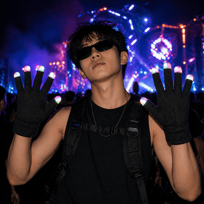 Premium LED Light Show Gloves - Rave Essentials Co.
