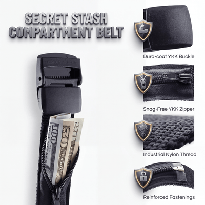 Secret Stash Compartment Belt - Rave Essentials Co.