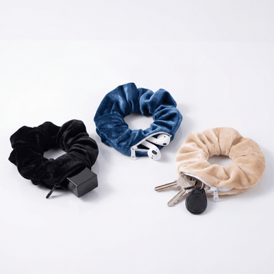 Secret Stash Compartment Scrunchies (3 Pack) - Rave Essentials Co.