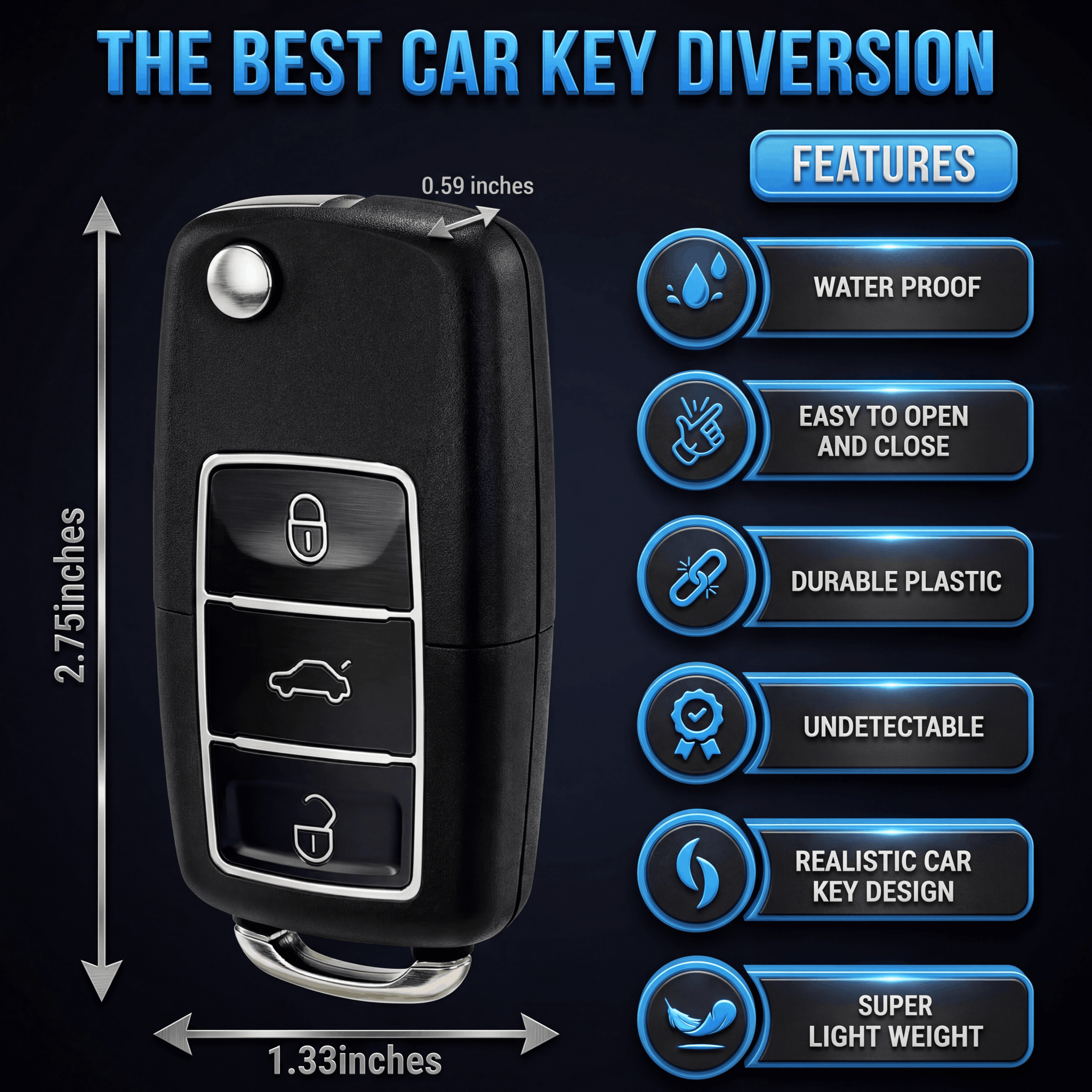 Secret Stash Disguised Car Key - Rave Essentials Co.